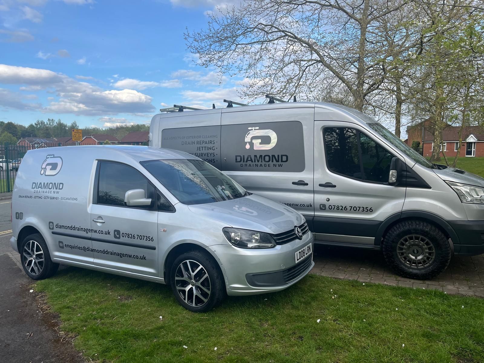 Diamond Drainage NW van on site